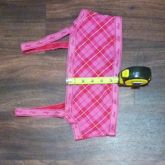 PINK Victoria's Secret Red Plaid Bandeau - Picture 4 of 5